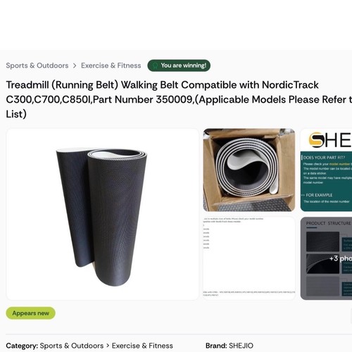 Shejio treadmill walking belt - walking,